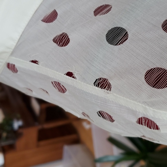 VTG 80s 90s Equipment Made In France Cotton Sheer Polka Dot Shirt - Picture 5 of 16